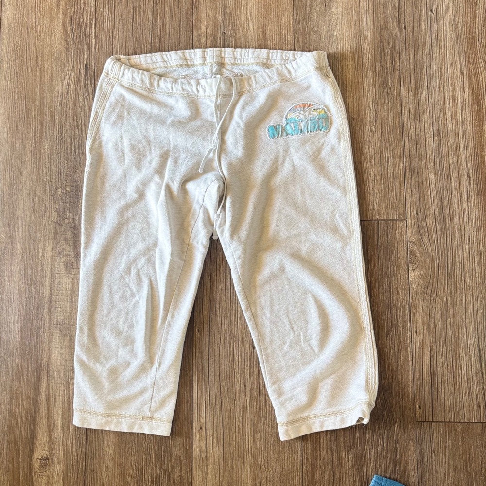 Hollister Co Y2K Sweatpants Bundle Blue HCO Logo Cream Cropped Loungewear Medium - Picture 8 of 12